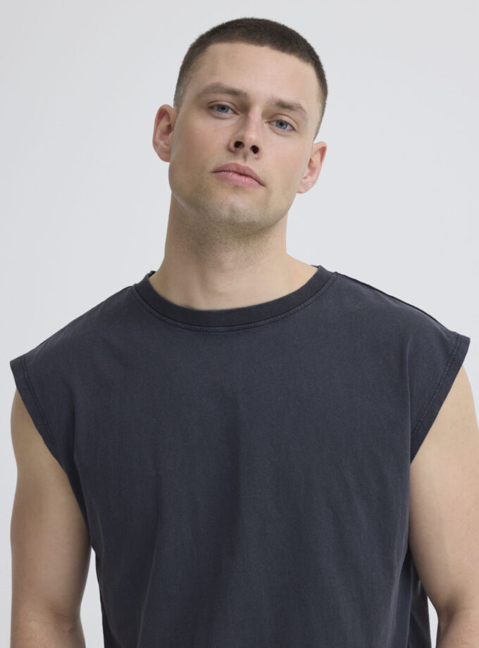 SLEEVELESS T-SHIRT - DARK BLUE