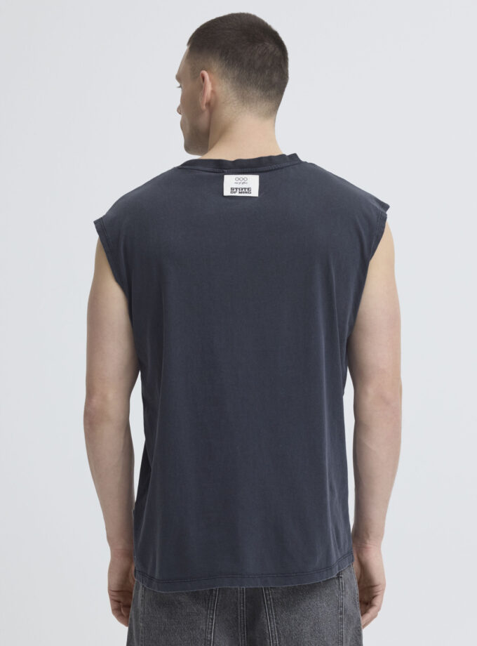 SLEEVELESS T-SHIRT - DARK BLUE