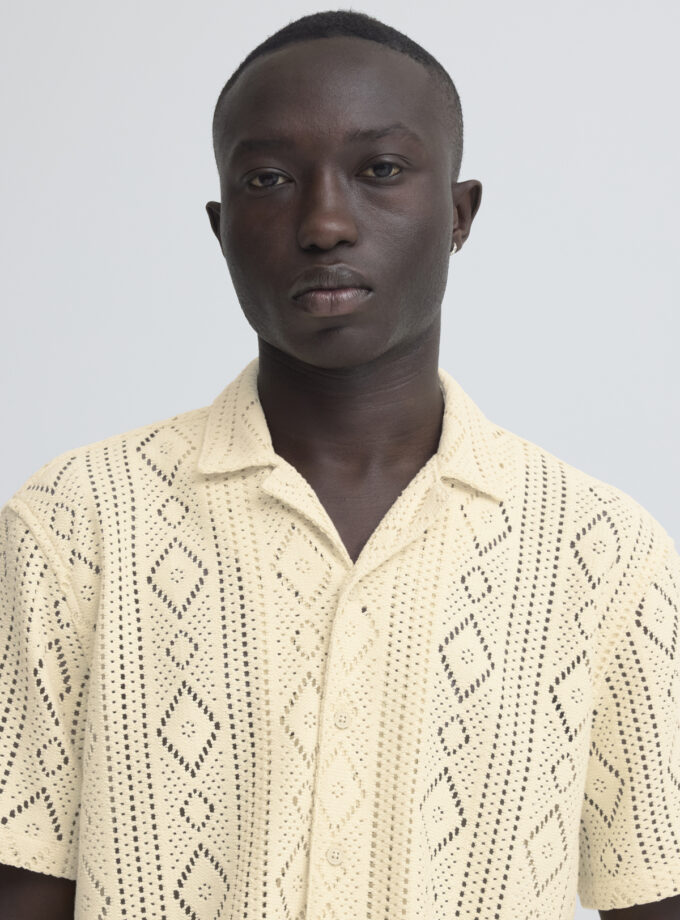 SHORT SLEEVE POLO SHIRT - ECRU