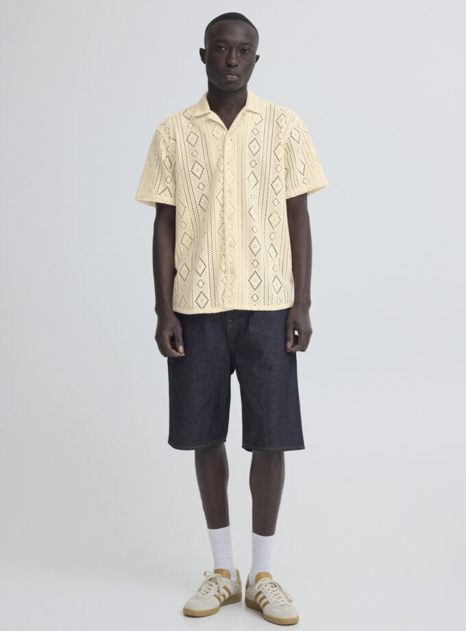 SHORT SLEEVE POLO SHIRT - ECRU