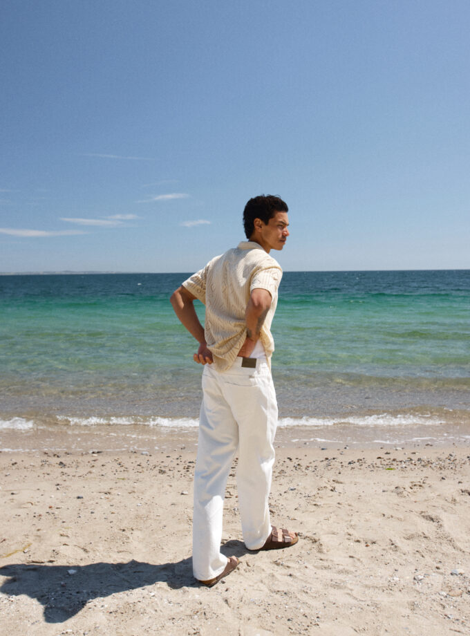 SHORT SLEEVE POLO SHIRT - ECRU