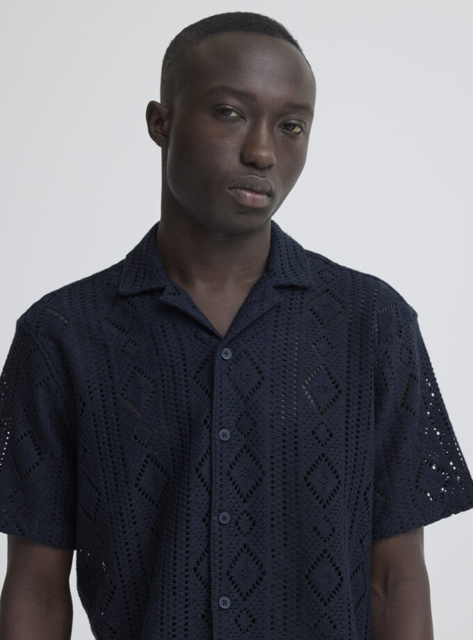 SHORT SLEEVE SHIRT - DARK BLUE