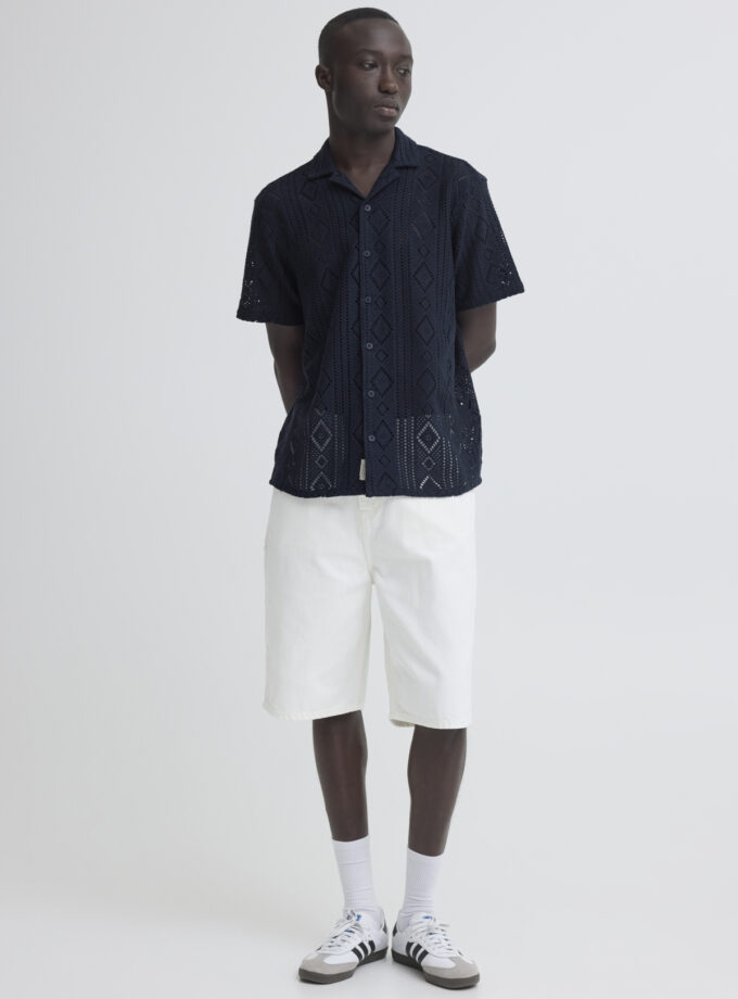 SHORT SLEEVE SHIRT - DARK BLUE