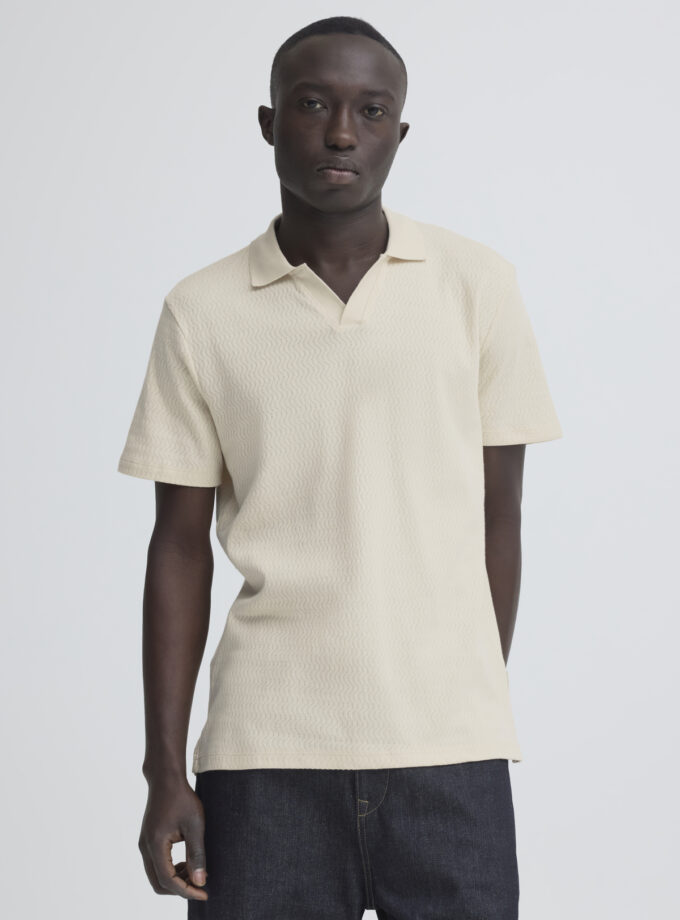 SHORT-SLEEVE POLO SHIRT - ECRU