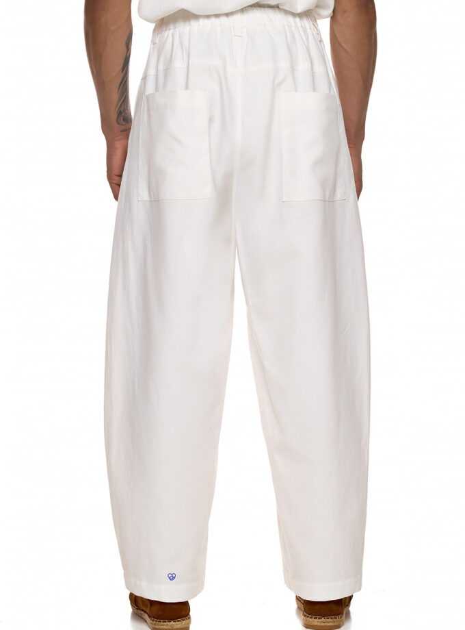 WIDE - LEG TAILORED TROUSERS - WHITE (EXCLUSIVE ONLINE)