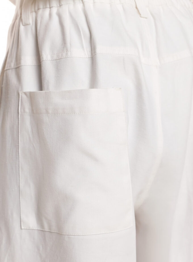 WIDE - LEG TAILORED TROUSERS - WHITE (EXCLUSIVE ONLINE)