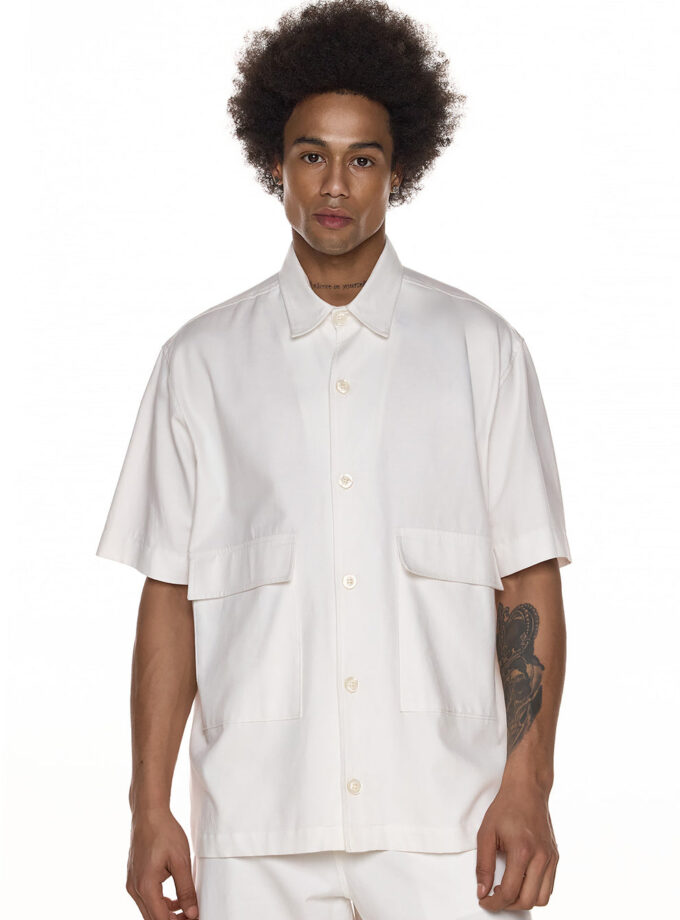 STRUCTURED SHIRT - SLEEVE SHIRT - WHITE (EXCLUSIVE ONLINE)