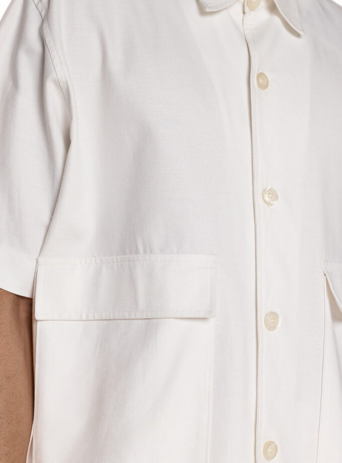 STRUCTURED SHIRT - SLEEVE SHIRT - WHITE (EXCLUSIVE ONLINE)
