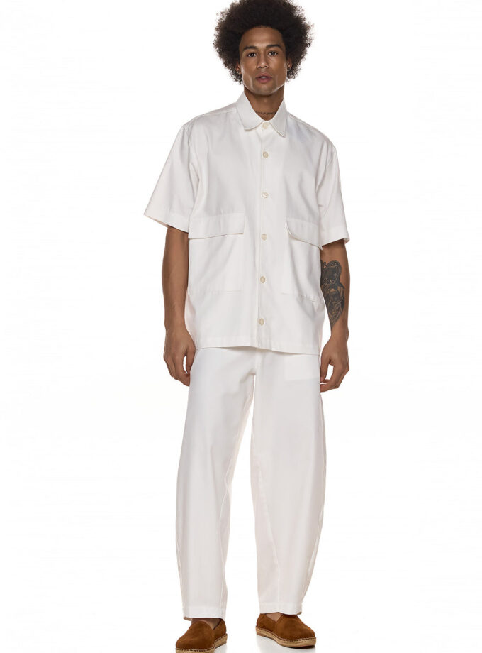 STRUCTURED SHIRT - SLEEVE SHIRT - WHITE (EXCLUSIVE ONLINE)