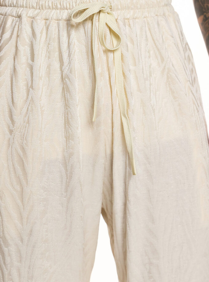 TEXTURED RELAXED SHORTS - ECRU (EXCLUSIVE ONLINE)