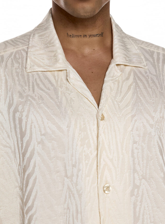 TEXTURED RELAXED SHIRT - ECRU (EXCLUSIVE ONLINE)