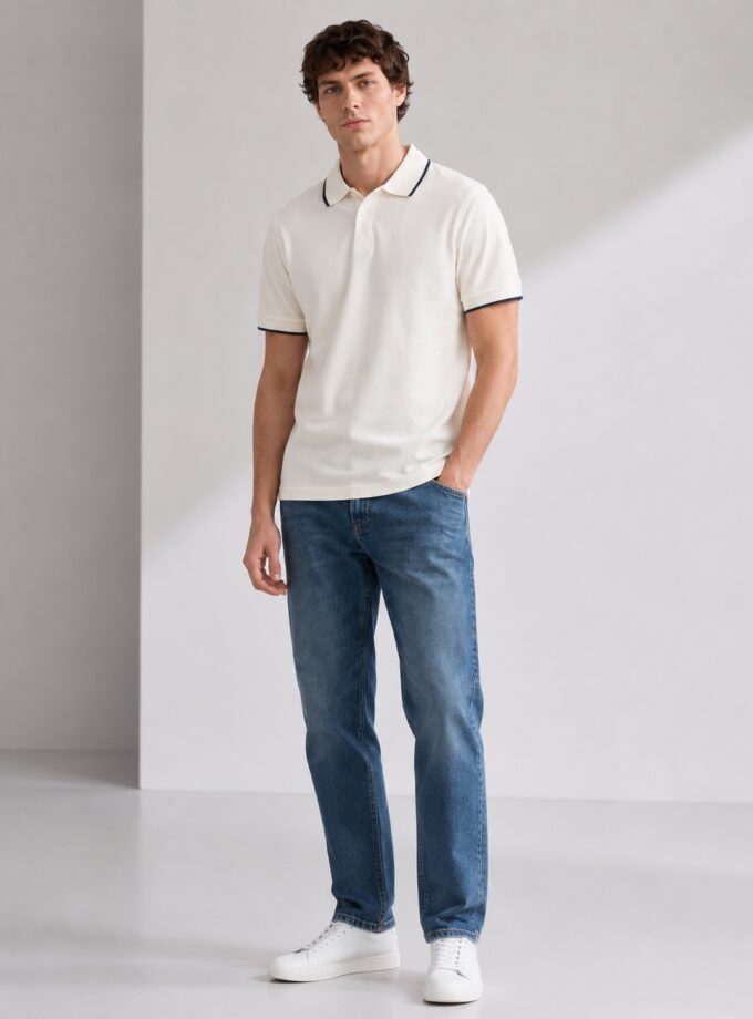 SHORT-SLEEVE POLO SHIRT - WHITE