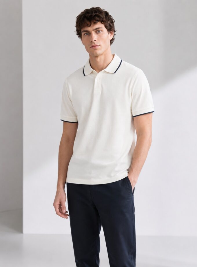 SHORT-SLEEVE POLO SHIRT - WHITE