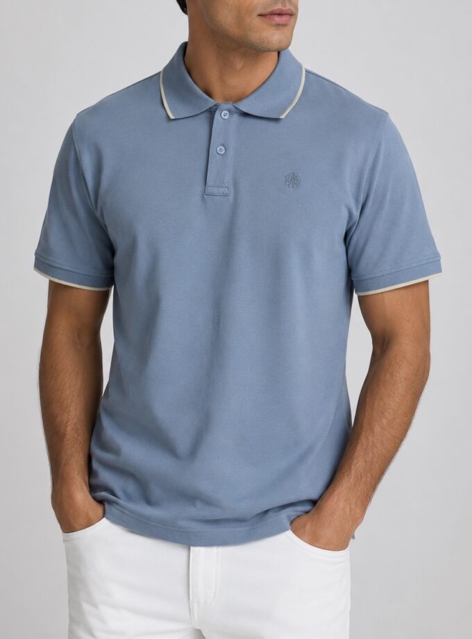 SHORT-SLEEVE POLO SHIRT - BLUE