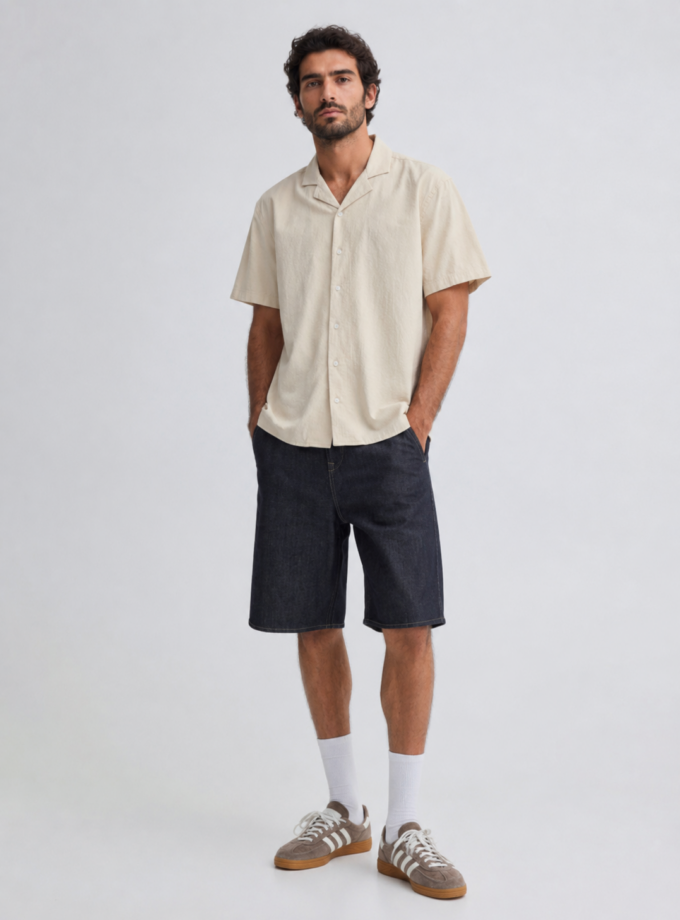 SHORT SLEEVE SHIRT - ECRU