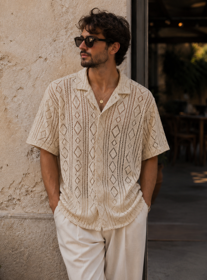 SHORT SLEEVE SHIRT - ECRU