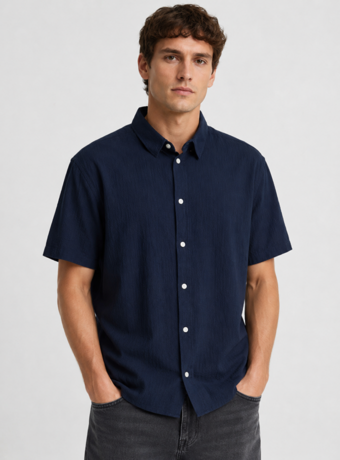 SHORT SLEEVE SHIRT  - DARK BLUE