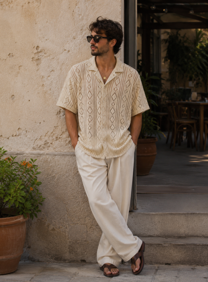 SHORT SLEEVE SHIRT - ECRU