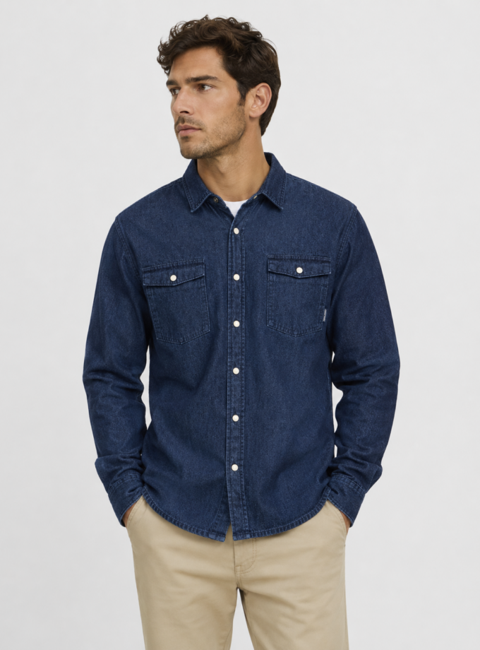 DENIM SHIRT - DARK BLUE