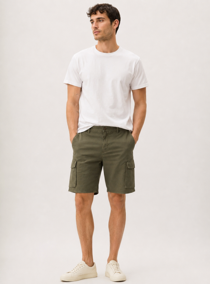 CARGO SHORTS  REGULAR  FIT - KHAKI