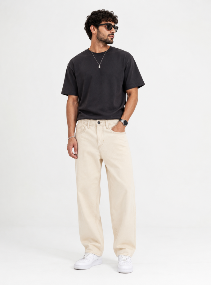 DENIM LOOSE FIT - ECRU