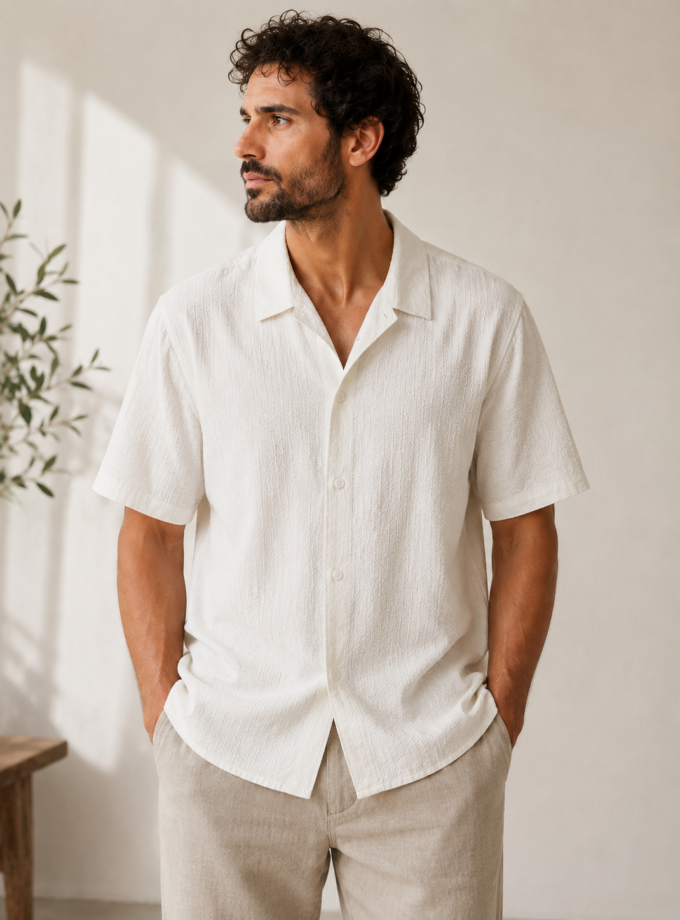SHORT SLEEVE SHIRT - ICE WHITE
