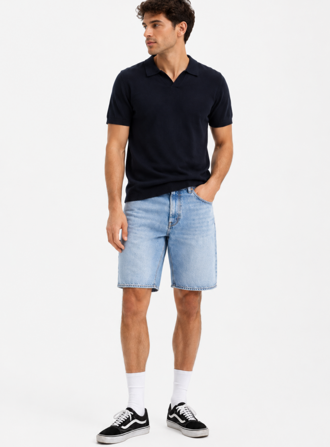 DENIM SHORTS SLIM/REGULAR FIT -  LIGHT BLUE