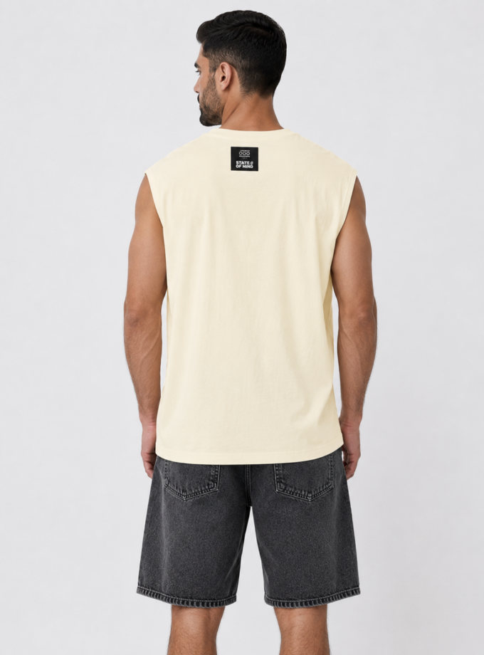 SLEEVELESS T-SHIRT - OFF WHITE