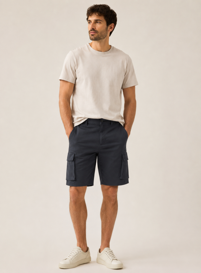 CARGO SHORTS  REGULAR FIT - DARK BLUE