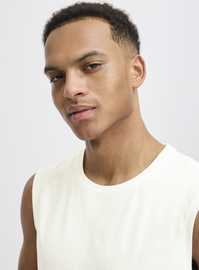 SLEEVELESS T-SHIRT - WHITE