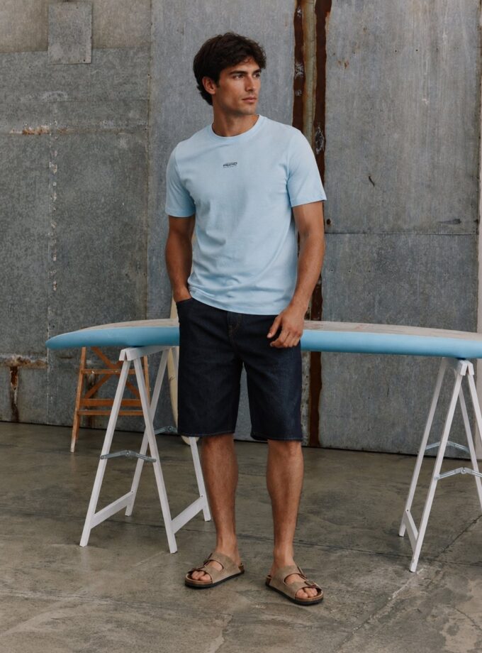 DENIM SHORTS LOOSE FIT - DARK BLUE