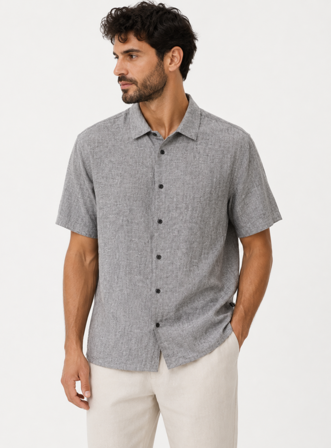 SHORT SLEEVE SHIRT - GREY