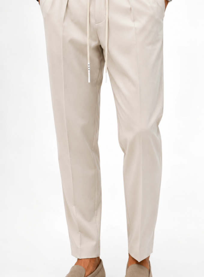 PANTS (TAPERED FIT) - CREAM
