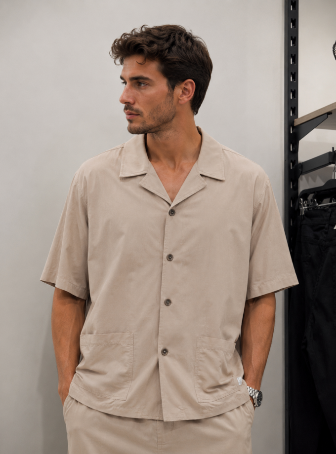 SHORT SLEEVE SHIRT - BEIGE