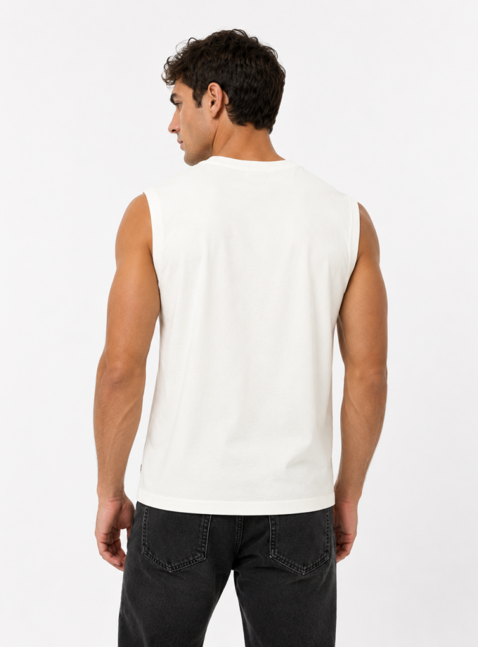 SLEEVELESS T-SHIRT - WHITE