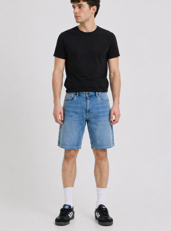 DENIM SHORTS  SLIM/REGULAR  FIT - BLUE