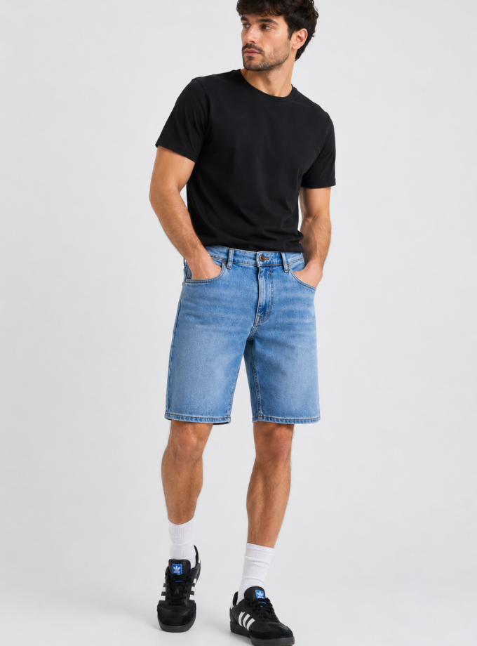 DENIM SHORTS  SLIM/REGULAR  FIT - BLUE