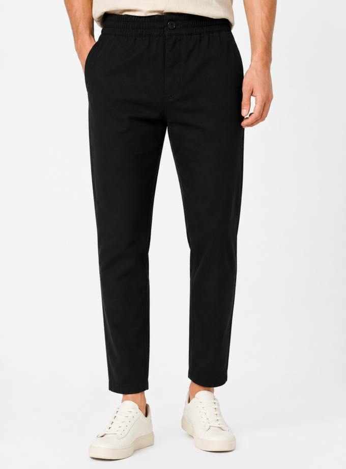 TAPERED PANTS - BLACK