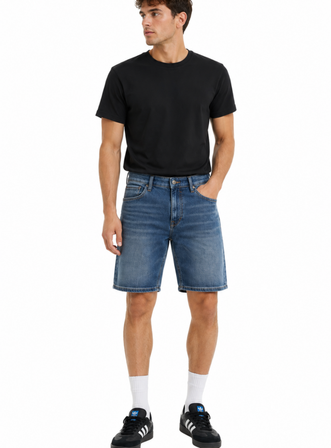 DENIM SHORTS  SLIM/REGULAR  FIT - DARK BLUE