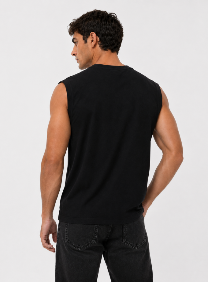 SLEEVELESS T-SHIRT - BLACK