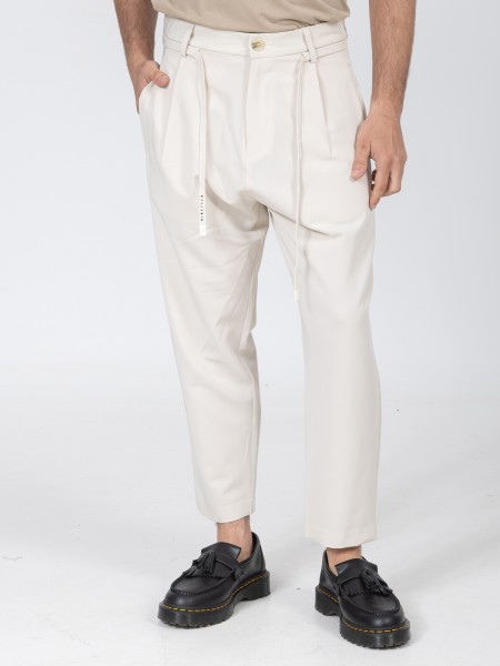 PANTS (TAPERED FIT) - CREAM