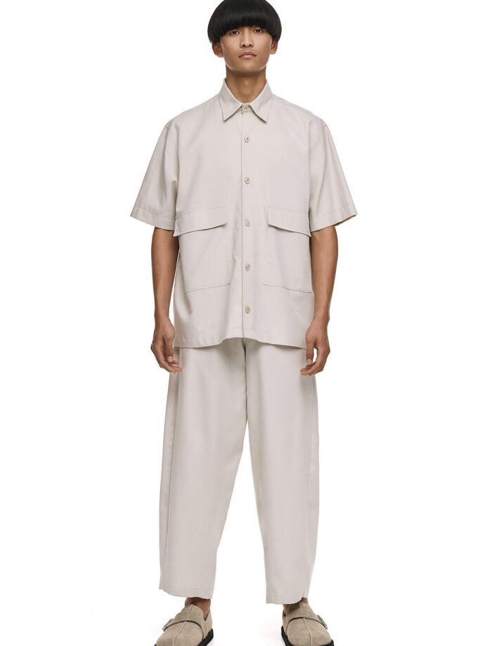 STRUCTURED SHIRT - SLEEVE SHIRT - ICE
