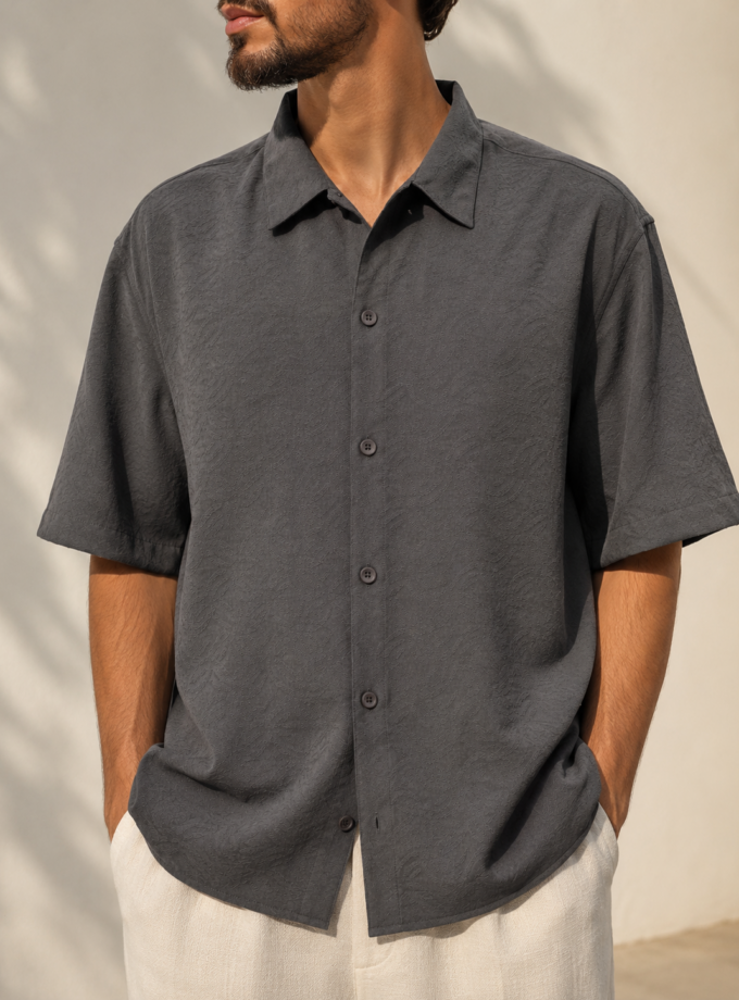 SHIRT - OFF BLACK