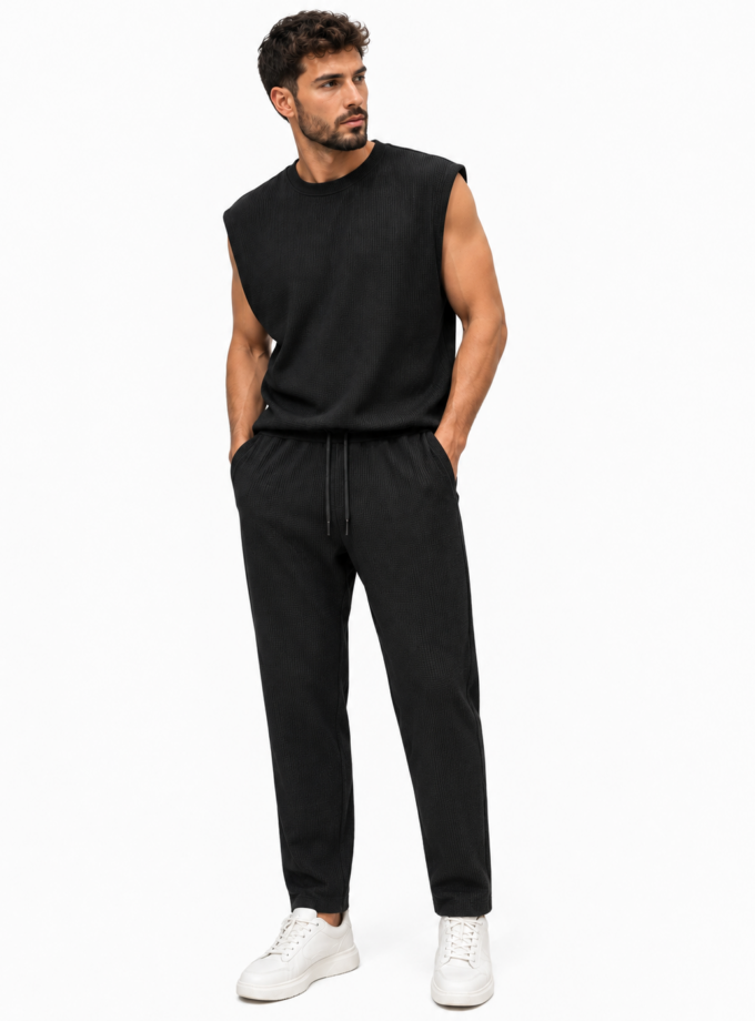 RELAXED FIT JOGGER PANTS -  BLACK
