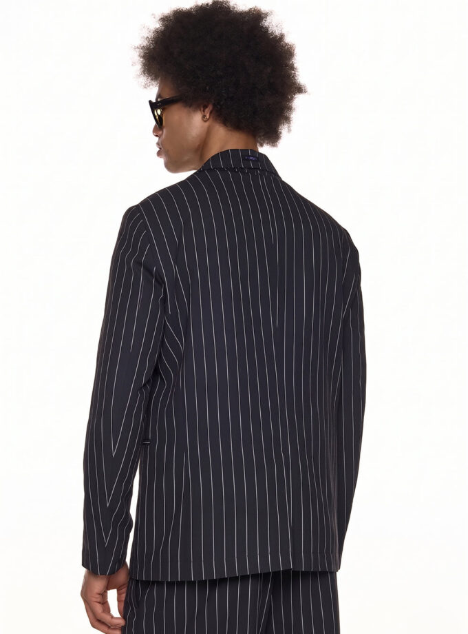 STRIPED BLAZER - DARK BLUE