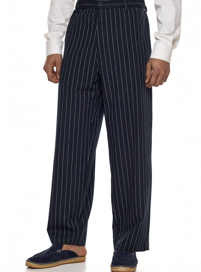 STRIPED PANTS - DARK BLUE
