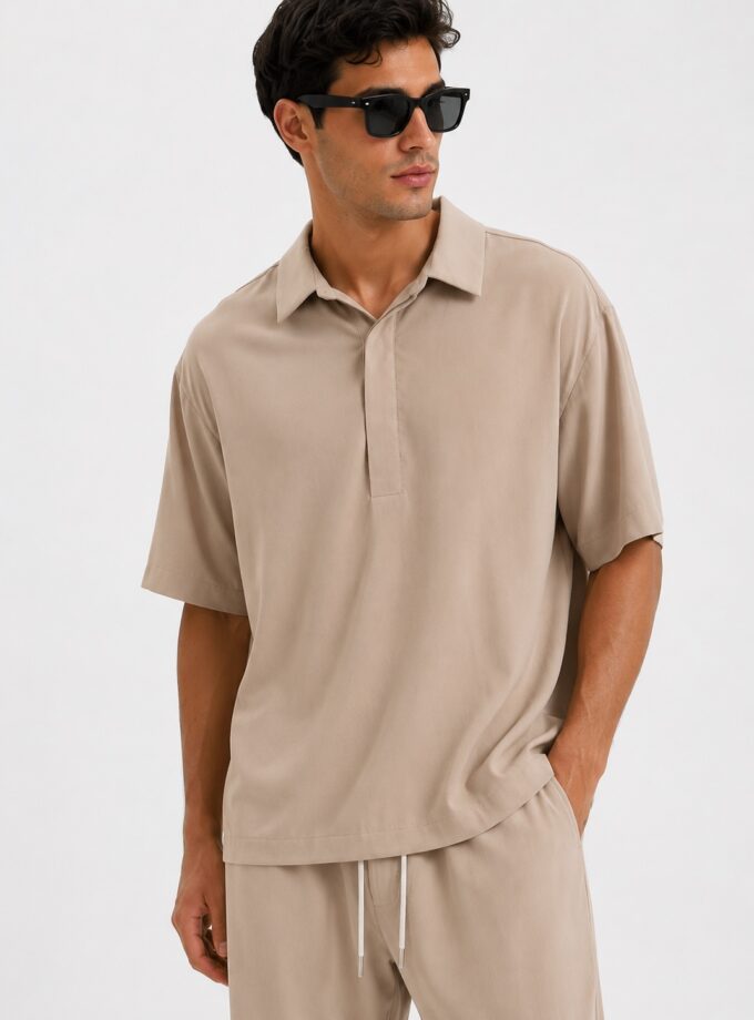 SHORT - SLEEVE SHIRT - ECRU