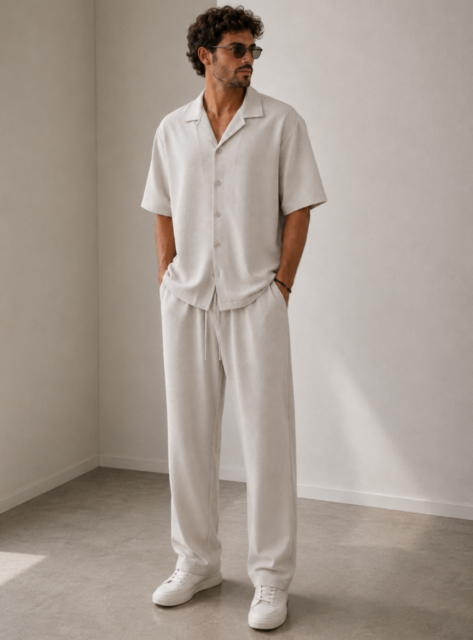 SHORT-SLEEVE SHIRT – ECRU