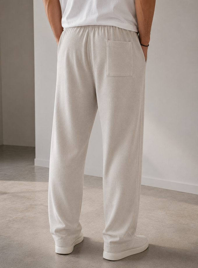 RELAXED FIT PANTS - ECRU