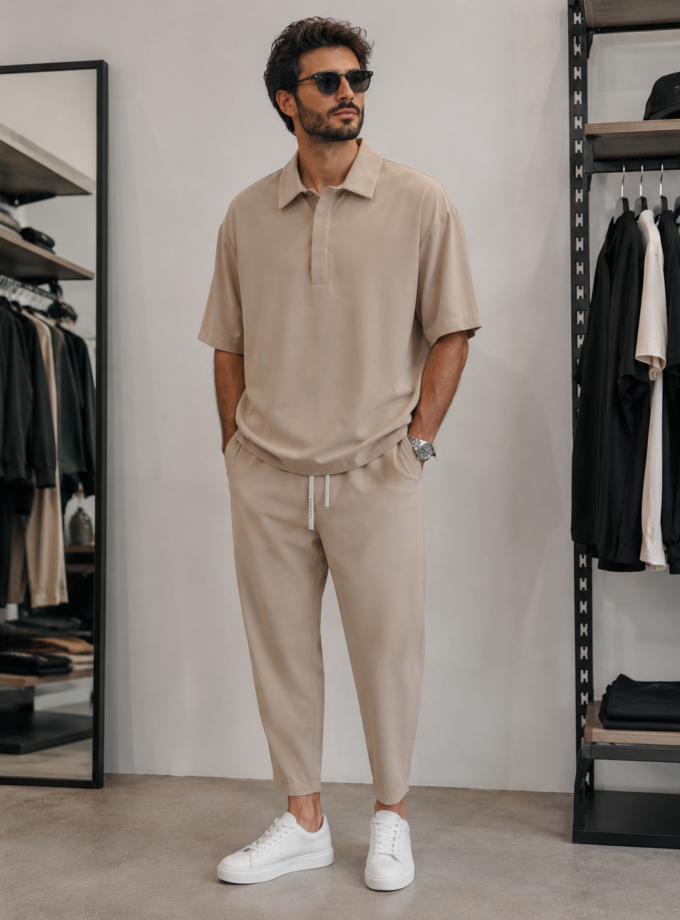 PANTS RELAXED FIT - ECRU